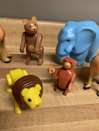 Vintage Fisher Price Little People 991 Play Family Circus Animals Lion Elephant 6