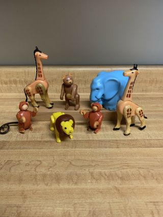 Vintage Fisher Price Little People 991 Play Family Circus Animals Lion Elephant 8