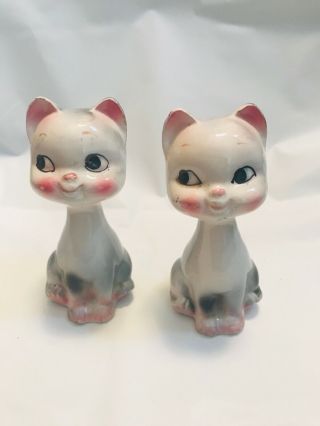 Vintage Cats Salt & Pepper Shaker Set Japan