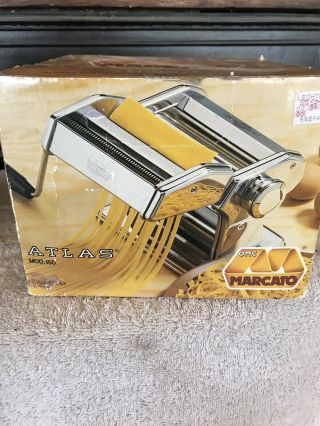 Marcato Atlas 150 Pasta Noodle Maker Machine Vintage Made In Italy