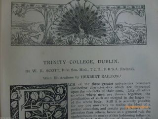 Trinity College Dublin - Holiday In Norway Antique Rare Victorian Articles 1892