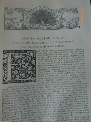 Trinity College Dublin - Holiday in Norway Antique Rare Victorian Articles 1892 2