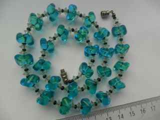 Vintage Art Deco Jewellery Uranium Bi Colour Two Tone Beads Necklace