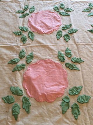 Vintage Home Needlecraft Creations Appliqué Quilt Top From A Kit: Ohio Rose 4