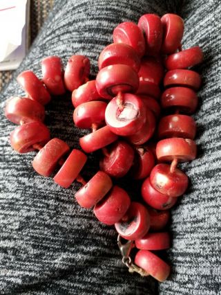 Vintage Large Red Coral Necklace,  400 Grams.