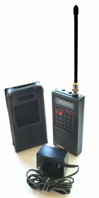Vintage Uniden Bearcat Pocket Scanner Model Bc70 Xlt W Leather Case Ac Adapter
