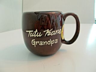 Vintage Kava Craft Tutu Kane Grandpa Hawaiian Souvenir Coffee Mug Cup