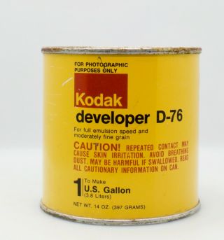Vintage Kodak D - 76 Black & White Film Developer - - To Make 1 Gallon