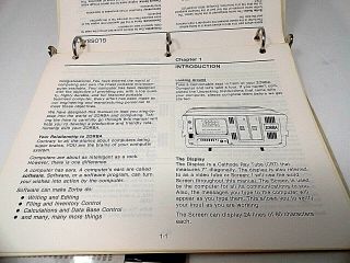 Vintage 80 ' s Zorba Computer Users Guide - Binder w/ 5 1/4 