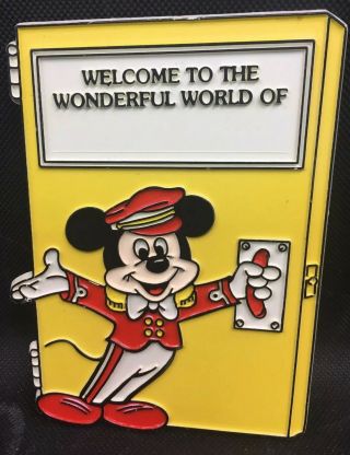 Vintage Mickey Mouse “welcome To The Wonderful World Of” Plastic Wall Plaque