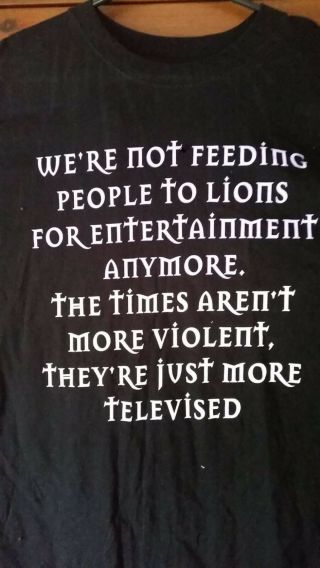 Marilyn Manson Feeding Lions Quote Vintage Long - Sleev T - Shirt (xl) Still Bagged