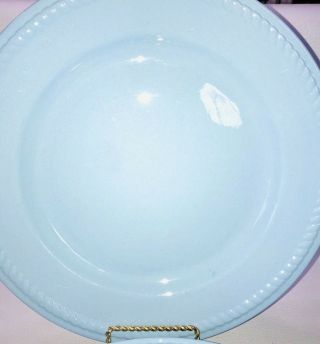 2 VINTAGE Homer Laughlin Kraft Blue Dinner Plates Rope Edge 10 1/4 