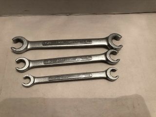 Vintage Craftsman USA 3pc Flare Nut Wrench Set 3/8 