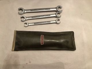 Vintage Craftsman USA 3pc Flare Nut Wrench Set 3/8 