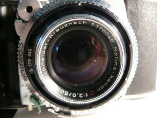Kodak Retina IIIc Camera Schneider - Kreuznach Retina - Xenon 50mm 1.  2 lens & case 5