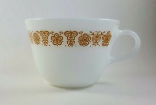 Vintage Pyrex Butterfly Gold Milk Glass Coffee Mug Cup 3 " Corning Replacement