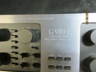 CARVER C - 4000 Sonic Holography Autocorrelation Preamplifier high fi cosole 3