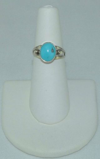 Vintage Native American Navajo Ring Turquoise Sterling Silver Size 6
