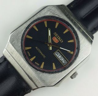 Vintage Seiko 5 6309a 17j Men Automatic Japan Dial Wrist Watch F0614