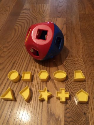 Vintage Tupperware Toy Shape O Ball Sorter Complete With All 10 Shape Blocks