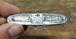 Vintage Portland Oregon Pocket Knife 1905 Worlds Fair Tiger Cutlery Co Germany