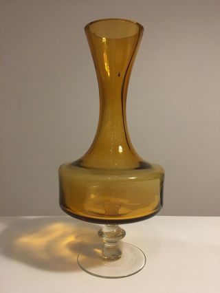 Huge Swedish Italian Glass Bottle Vase Vintage Retro Brandy Goblet 60 1970 Cased