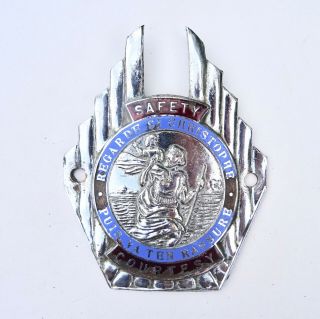 Vintage St.  Christopher Grille Badge -,  Fixings - Classic Car / Scooter
