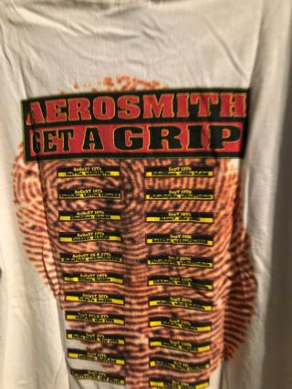 Vintage 1994 Aerosmith Get A Grip World Tour Men ' s Large T - shirt Concert 90 ' s 3