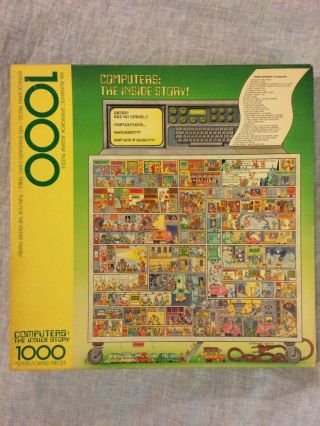 Vintage 1983 Springbok 1000 Piece Puzzle Computers: The Inside Story Complete