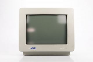 1991 Atari Sm124 Computer Monitor Screen Display & 2 Stm1 Mouse 15028