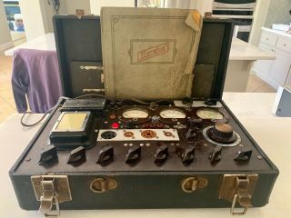 Hickok Electrical Instrument Radio Tube Tester Model Ac 47 W/ Case & Paperwork