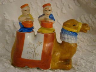 Vintage Camel With 2 Riders Nodder Nodders Salt And Pepper Shakers