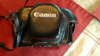 Vintage Canon Camera And Case.  Ft / Ql.  314785.  Works?