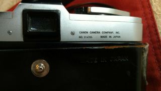 VINTAGE CANON CAMERA and CASE.  FT / QL.  314785.  WORKS? 5