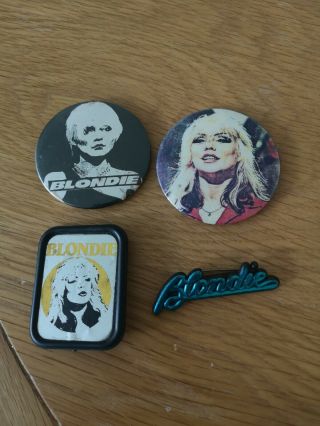 Vintage Blondie Badge Bundle Circa Late 70s/80s