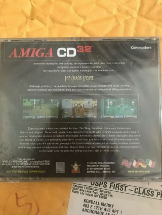 2 Games Commodore Amiga CD32 RARE The Final Gate and Chaos Engine 5