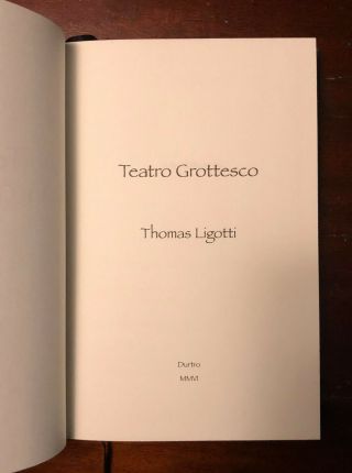 Thomas Ligotti - Teatro Grottesco - Durtro Press,  2006 - Limited - Current 93 5