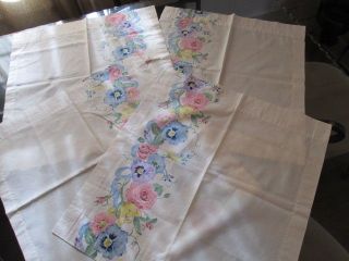 4 Vintage In The Garden Daisy Kingdom Country Shabby Cottage Small Valance