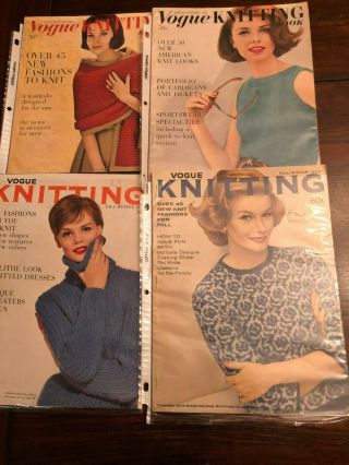 Vogue Vintage Knitting Books,  Fall/winter 1960,  1961,  1962,  Spring/summer 1961