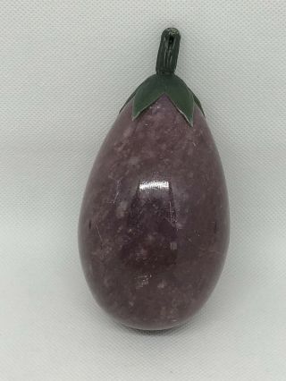 Vintage Alabaster Marble Stone Fruit - Fig