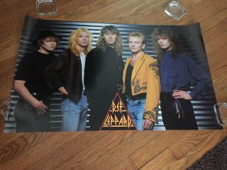 Def Leppard With Steve Clark Vintage 1988 Hysteria Era Wall Poster_pop Metal