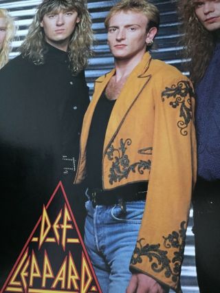 Def Leppard with Steve Clark Vintage 1988 Hysteria era Wall Poster_Pop Metal 5