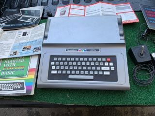 Radioshack Trs - 80 Color Computer With Games And Manuals And Brochures