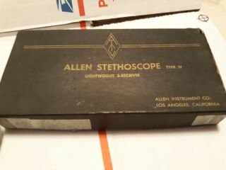 Vintage Allen Instruments Co.  Stethoscope Medical Cardiology 3 receiver 2