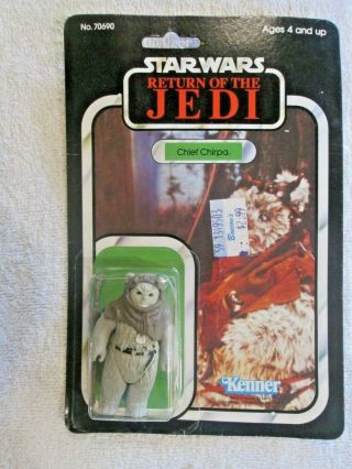 Starwars 70690 Return Of The Jedi Chief Chirpa Vintage1983; Carded; Kenner