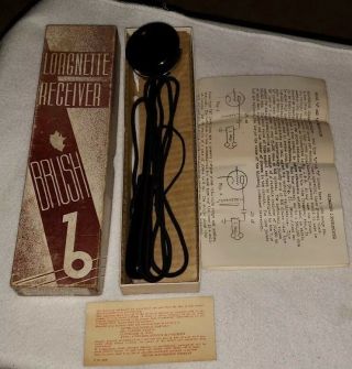Vintage Brush Electronics Company Lorgnette Telephone - Radio Receiver Brush
