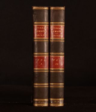 1836 2vol Literary Remains Of William Hazlitt Frontispiece