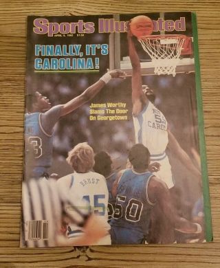 Vintage Sports Illustrated April 1982 Michael Jordan Unc Freshman James Worthy
