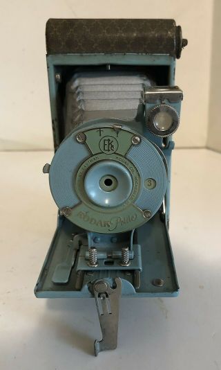 Antique Art Deco Eastman Kodak Petite Folding Camera - Aqua Green
