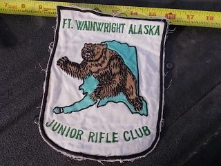 Ft Wainwright Alaska Junior Rifle Club Grizzly Bear Shirt Jacket Cloth Patch